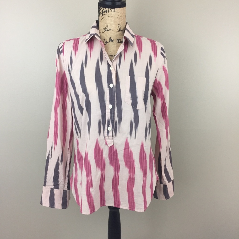 J Crew Factory Printed Voile Popover, XS